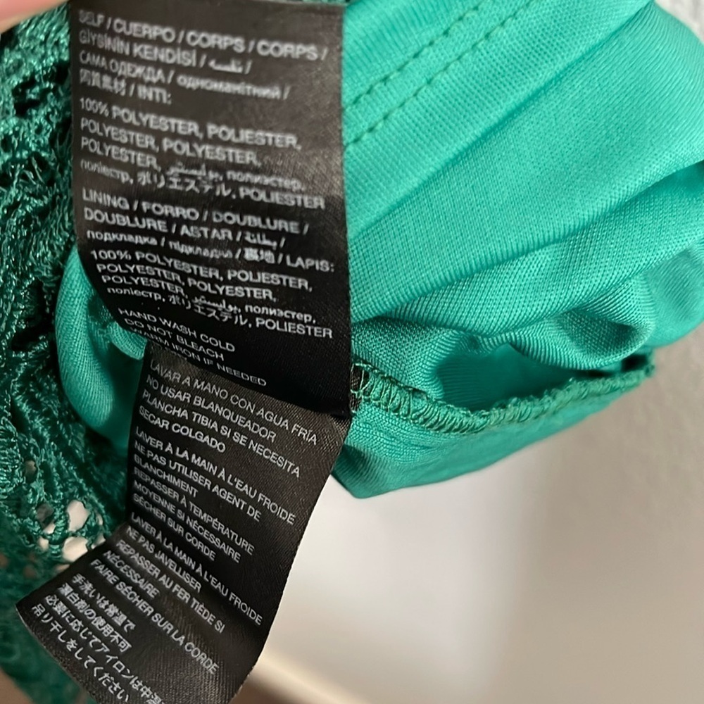 Bebe Ladies Dressy Sleeveless Mid-Calf Lace Dress Green Size 4 - Picture 13 of 13